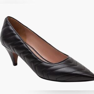 Linea Paolo Odie Black Quilted Kitten Heel Pumps Size 7.5 NIB
